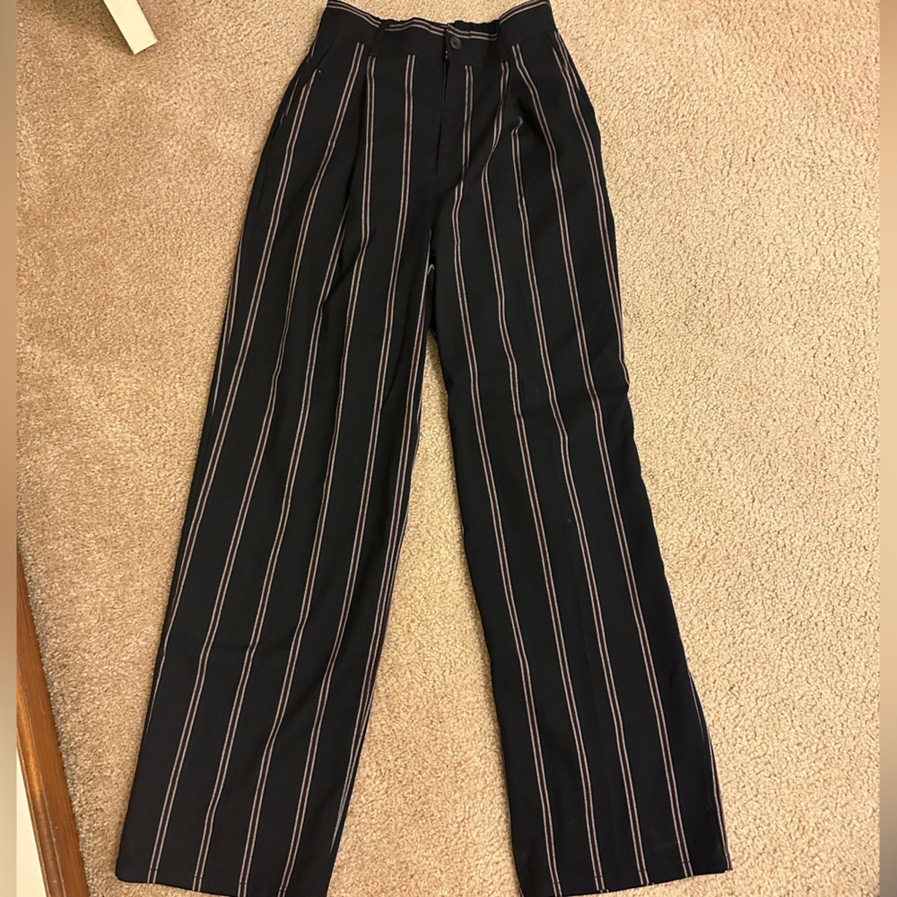 Urban Outfitters Pants Womens Small Blue Stripe Wide Leg Trousers
